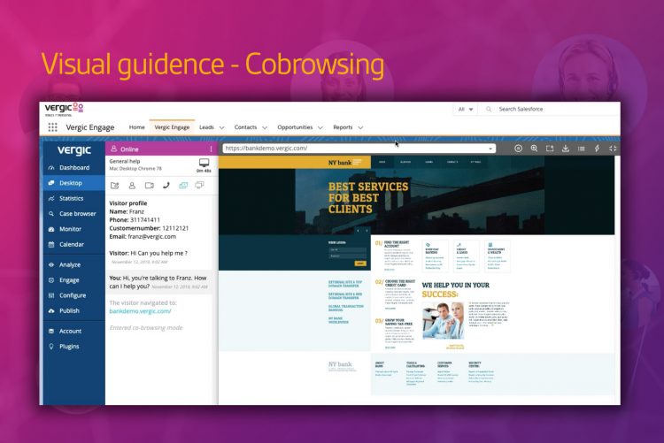 Visual guidance help your citizens or customers used together with Salesforce CRM